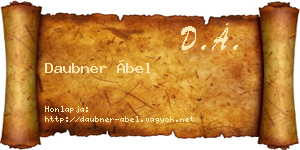 Daubner Ábel névjegykártya